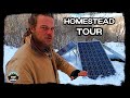 Off grid homestead tour  snowed in on the mountain