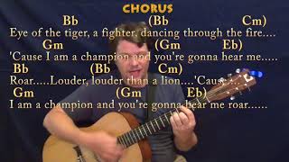 Roar (Katy Perry) Guitar Cover Lesson in Bb Major with Chords/Lyrics