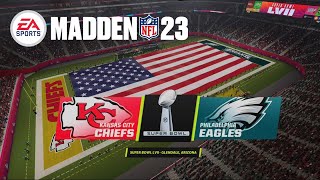 Chiefs vs Eagles Super Bowl 57 Gameplay Simulation | Madden 23 Prediction