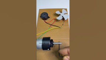 Buzzer & DC Motor Fan Powered by Gear Motor #motorbuilding #project #diy #dcmotor #tech
