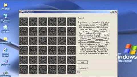 High fidelity prototype for memory game