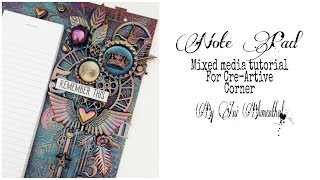 mixed media note pad dt project for cre-artive corner