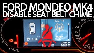Ford Mondeo MK4 disable seat belt chime (safety seatbelt reminder deactivation) screenshot 5