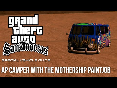 GTA SA Special Vehicle Guide: AP Camper with the Mothership Paintjob