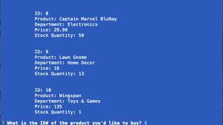Demo Bamazon Project