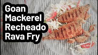 Goan Style Stuffed Mackerel (Bangda) Recipe | Recheado Masala Rava Fried/