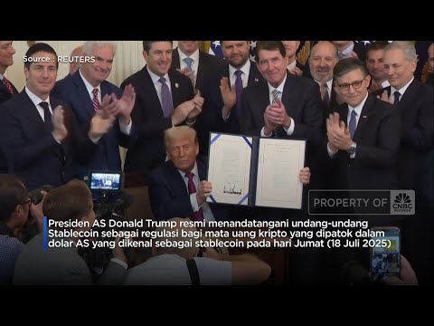 Trump Teken UU Stablecoin, Aset Kripto Untung Banyak