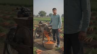 "Scrap Bike + Smart Idea = Amazing Carrot Washing Machine! #viral #farming #jugaad #trending #shorts