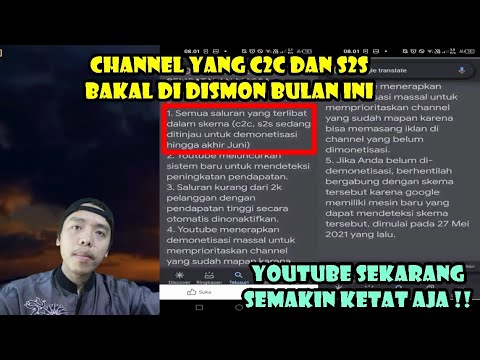 hati2 Channel yang pakai skema cara Click to Click Iklan youtube akan segera Dismonetisasi c2c s2s