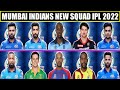 IPL 2022 Mumbai Indians (mi) Full Squad | MI Squad 2022 | MI Team 2022 | IPL 2022 All Team Confirm |