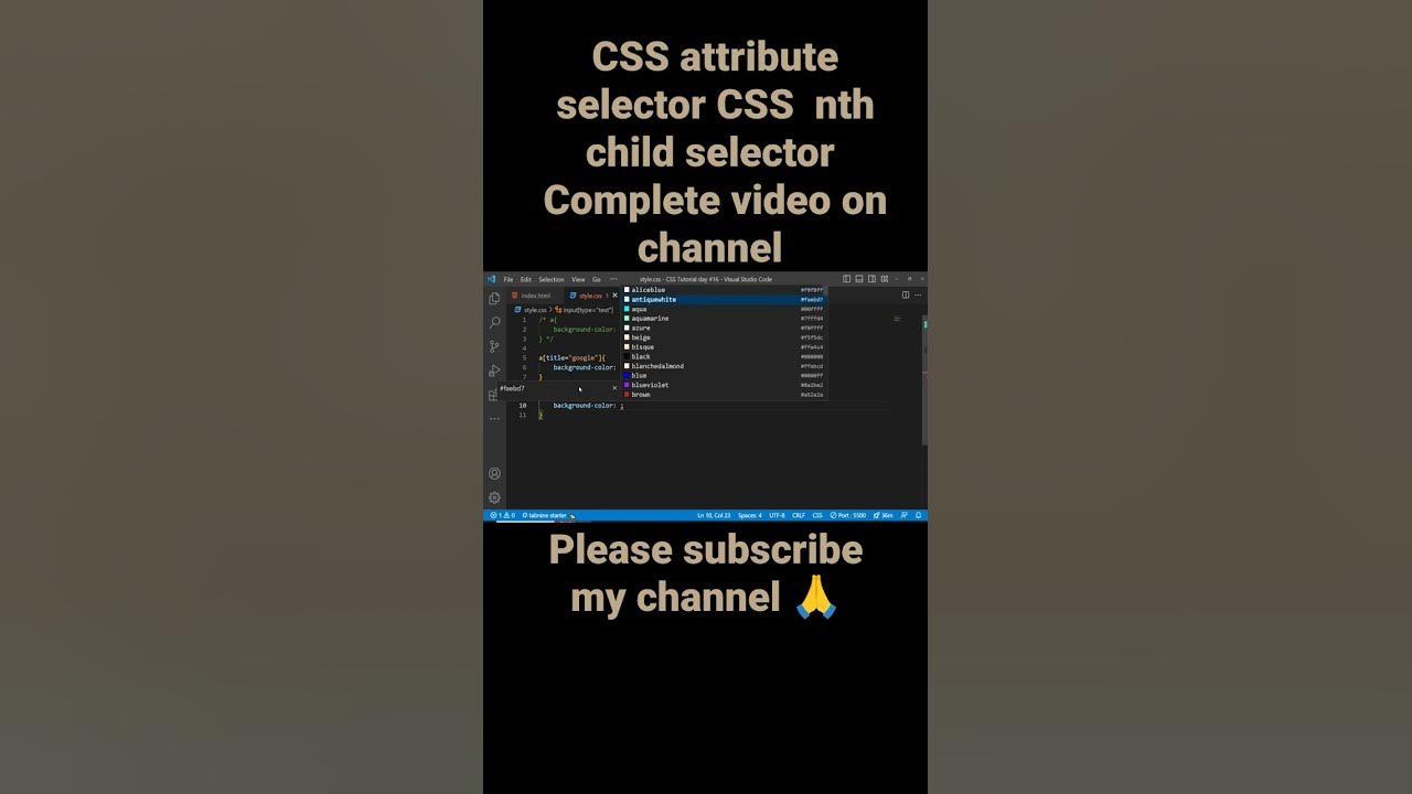 css-attribute-selector-css-nth-child-selector-youtubeshorts-viral