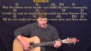 Rock of Ages (Hymn) Strum Guitar Cover Lesson in G with Chords/Lyrics chords