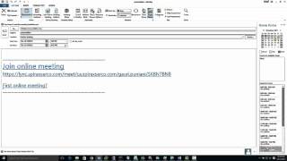 Setting up a lync meting in outlook 2013