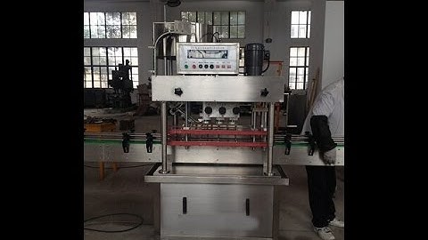 Jar auto linear capping machine running video bottle cap screwing equipment  укупорочные машины