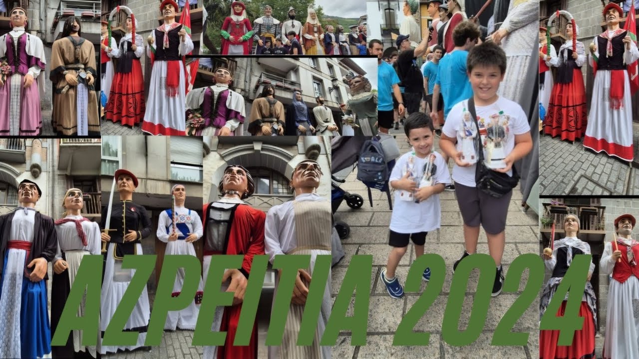 Gigantada en Azpeitia 2024, todos los pasacalles. @GalaxiadeGigantes @hodeiysumundo