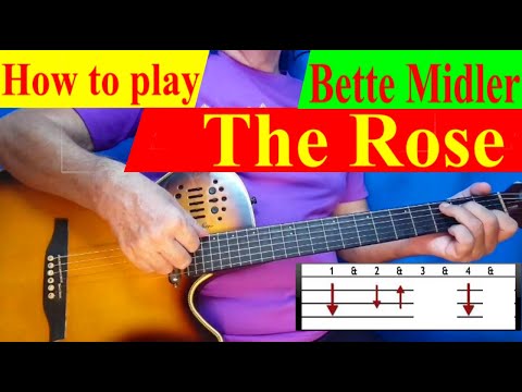 How To Play Guitar  For Beginners The Rose By Bette Midler Strumming Guitar