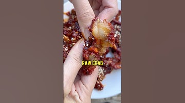 Asmr - First time eating Raw Spicy Marinated Crab Korean