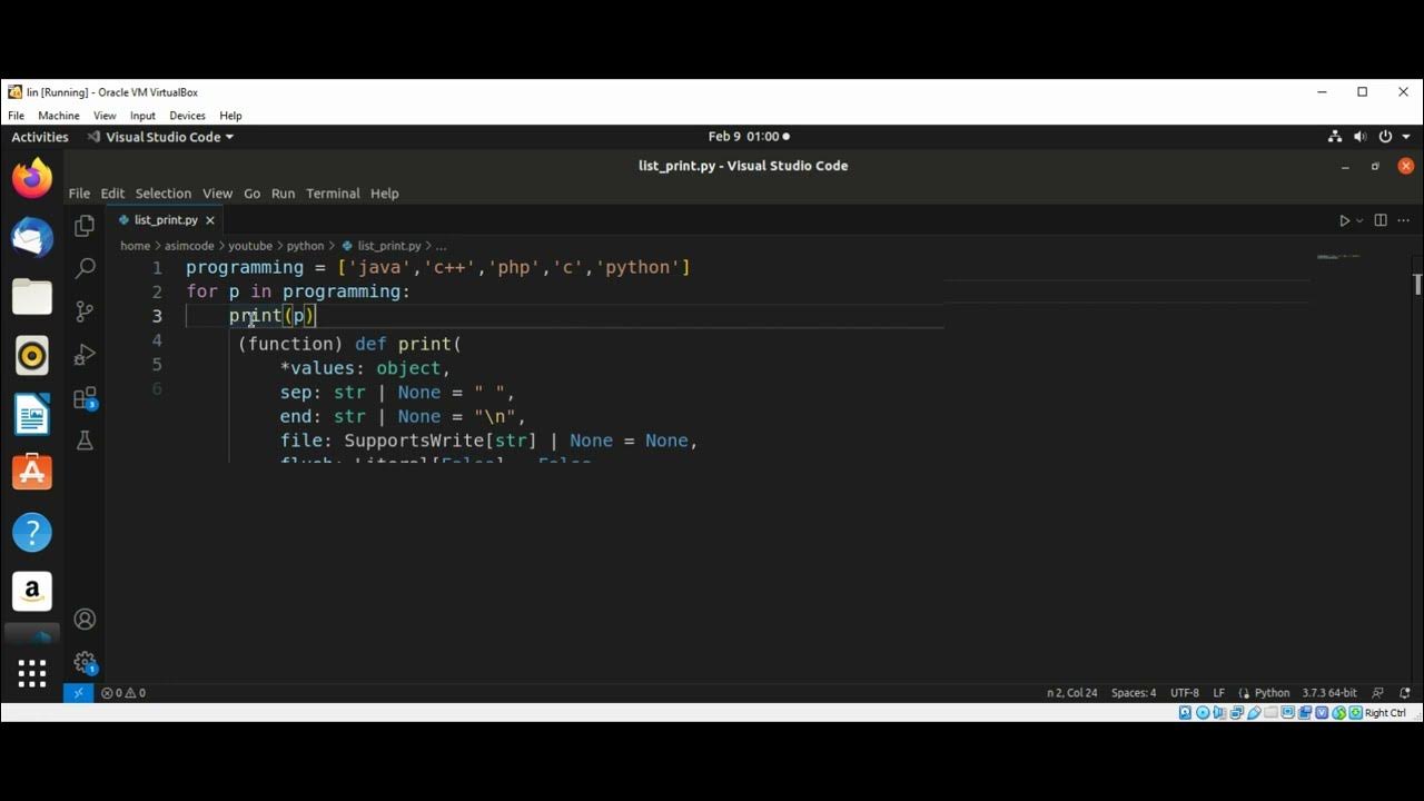 Looping Through a List in Python - YouTube
