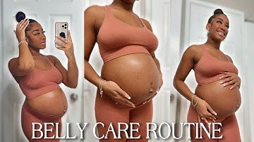 HOW TO PREVENT STRETCH MARKS WHILE PREGNANT! | BELLY CARE ROUTINE