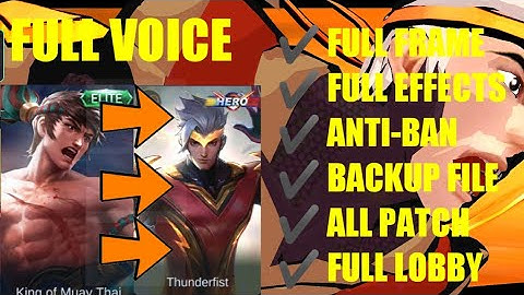 CHOU ELITE SKIN INTO HERO SKIN SCRIPT WITH BACKUP FILE FULL SOUNDS