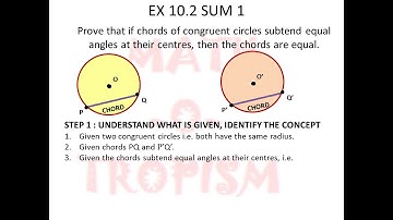 NCERT CLASS IX EX10.2 SUM2 : Prove that if chords ... chords are equal