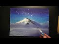How to paint snowy mountain in watercolor painting