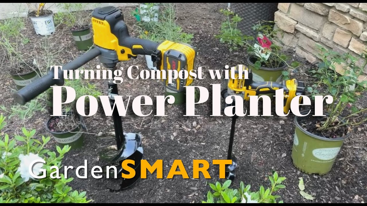 Turning  Compost with PowerPlanter