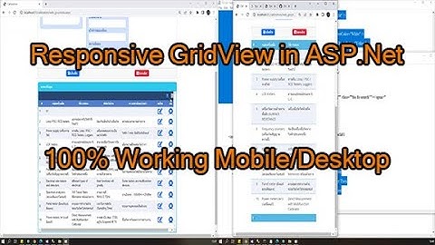 100% Working Responsive GridView in ASP.Net Support Mobile/Desktop
