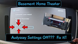 Basement Home Theater - Denon AVR Audyssey Settings Off / Grayed Out - How to Fix!