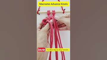 Macrame Advance Knots Step by Step 🌼 #shorts #thecraftpot