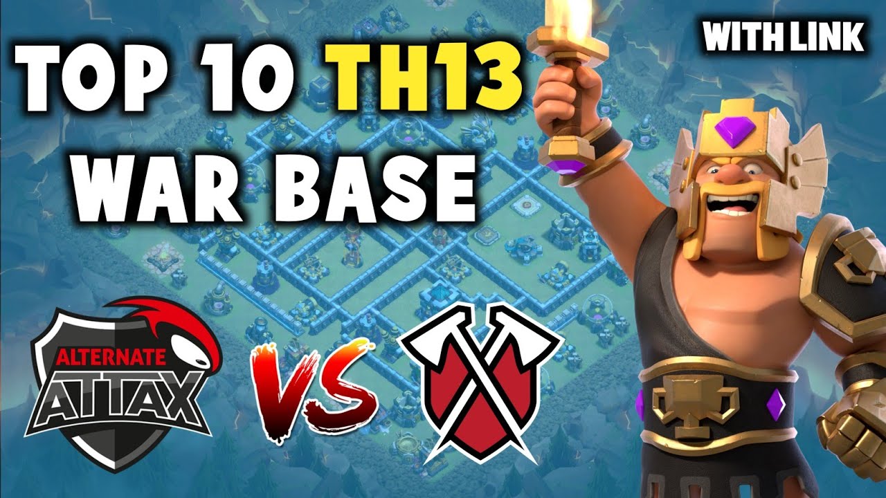 Top 10 Th13 War Base with Link | ATN ATTAX vs Tribe Gaming Bases & SpaceStation vs BD Clashers Bases
