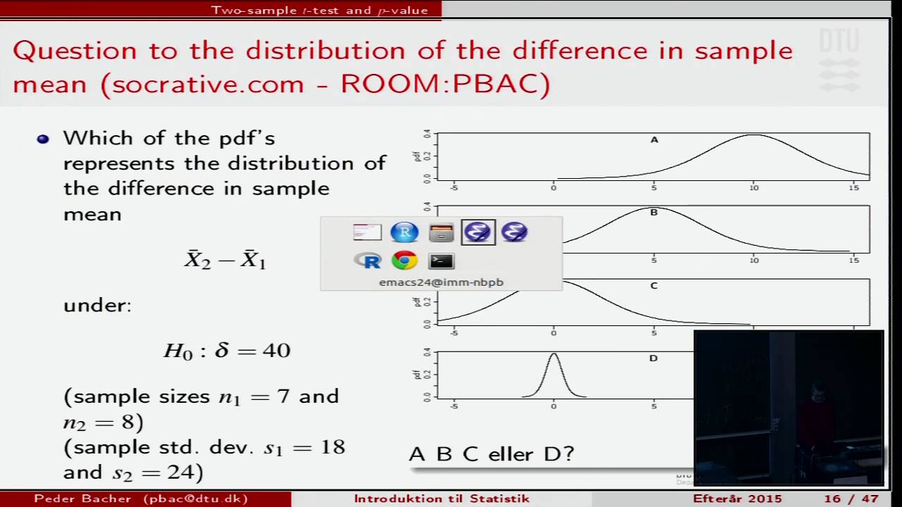 Lecture 6C Two sample T test And P value YouTube Lecture 6C Two sample T test And P value YouTube