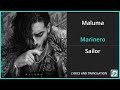 Maluma - Marinero Lyrics English Translation - Spanish and English Dual Lyrics  - Subtitles Lyrics