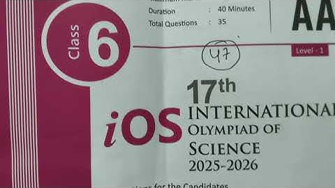 Class 6 Science Olympiad | SilverZone iOS 2025-2026 Full Paper | Latest Olympiad 