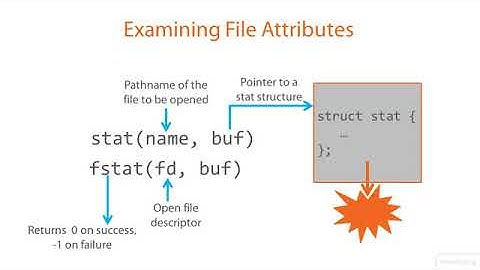 03 02 The stat System Call and stat Structure