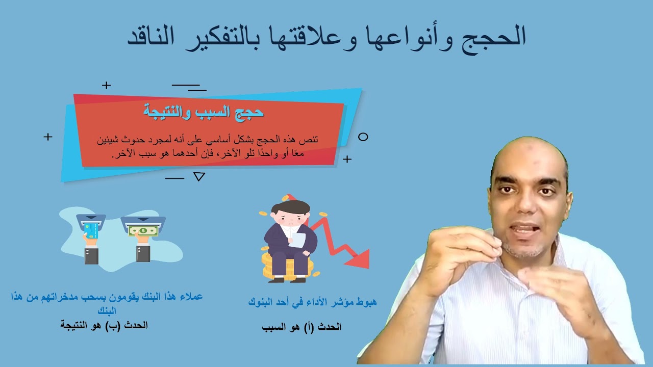 الفيديو الحادي عشر (الحجج وأنواعها وعلاقتها بالتفكير الناقد)