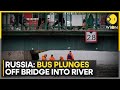 Russia: Bus careens through bridge Barricade, crashes into river | Latest News | WION