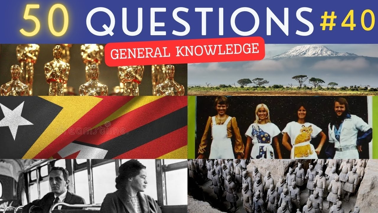The General Knowledge Quiz #40 ¦ 50 Trivia Questions - Pub Quiz - YouTube