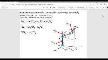 Angular velocity analysis on articulated PUMA robots