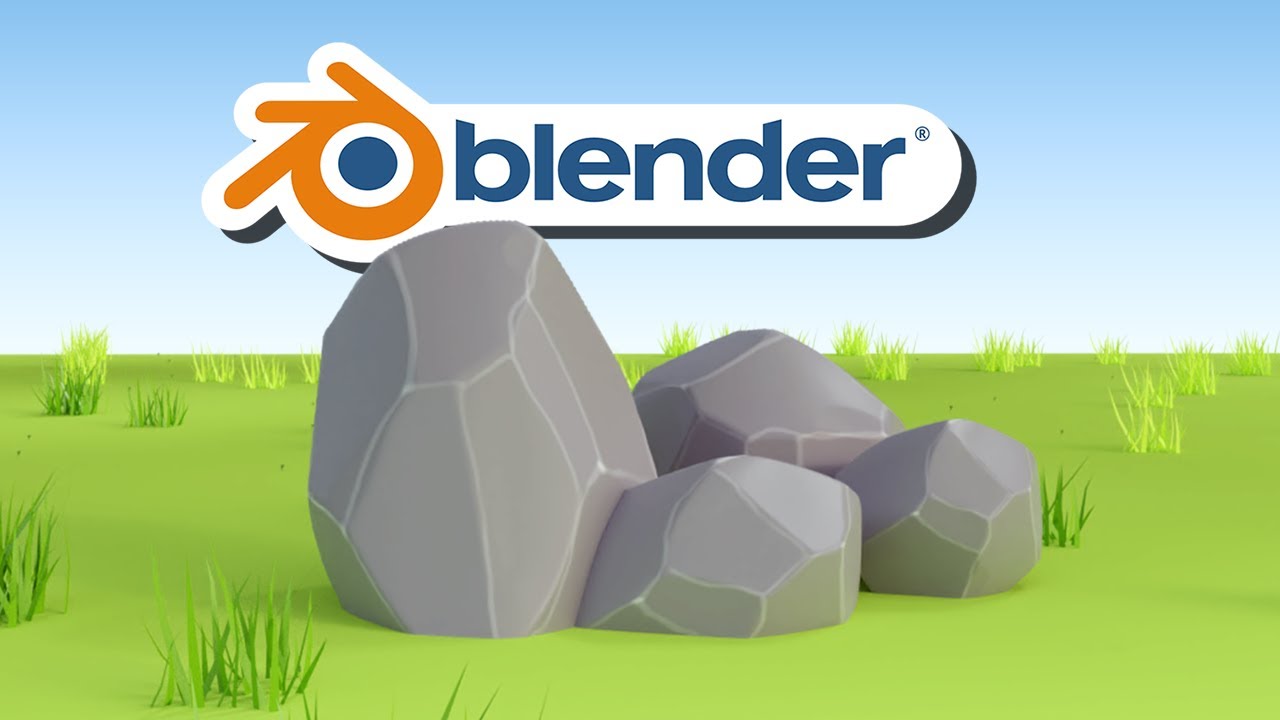 Blender Tutorial Make Low Poly Rocks Fast Youtube - low poly rocks tutorial roblox studio blender youtube