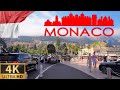 DRIVING MONACO, Principality of monaco, FRENCH RIVIERA I 4K 60fps