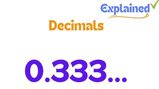 Converting Repeating Decimals to Fractions: 0.333... as an Example