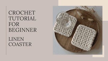 Easy Crochet Coaster Tutorial (Linen Stitch) | Beginner Friendly
