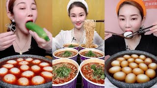 먹방 Spicy China Foods  | Spicy NOODLES and EGGS | eating sounds Mukbang ASMR