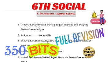 ఆరవ తరగతి సోషల్ పూర్తి డబుల్ రాపిడ్ డివిజన్ / సోషల్ /7th /టెట్/డిఎస్సి/tet /dsc /aptet /apdsc /bits