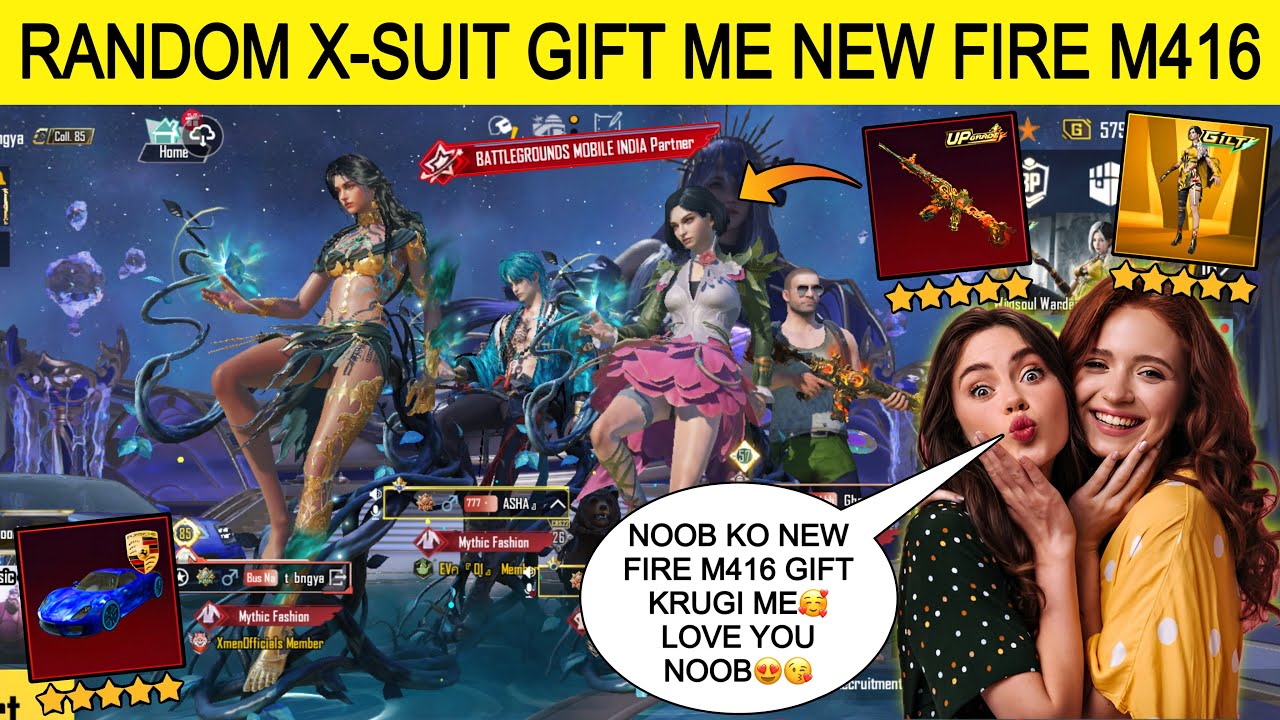 RANDOM X-SUIT GIRLS😍 GIFTED🎁 ME NEW M416🥰 SOLO 30KILLS🤯 SHOCKED😱AFTER SEEING MY YOUTUBE CHANNEL🔥❤️