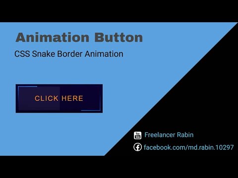 CSS animation button design || snake border animation
