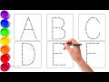 ABCD Alphabets kids drawing and alphabets learning counting numbers and drawing shapes abc Kids song