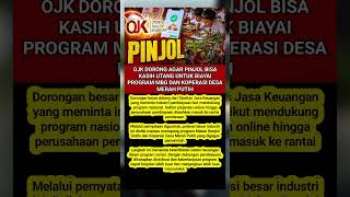 OJK MINTA PINJOL BERIKAN UTANG UNTUK BIAYAI MBG DAN KOPDES #shorts #youtubeshorts #shortvideo