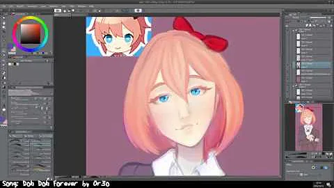 Sayori - Speedpaint (Clip Studio Paint)